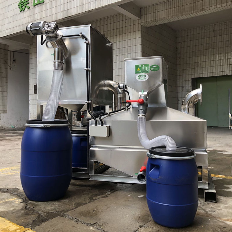 商用餐飲廚房全自動(dòng)密閉式5立方304不銹鋼油水分離器
